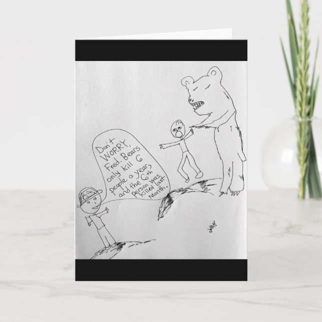 Vom Bärenangriff durch Statistik Gerettet Karte (Vorderseite)