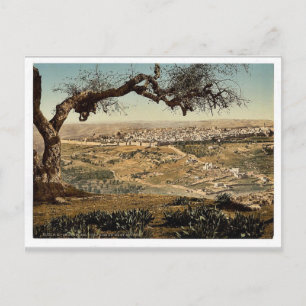 Vom Berg Scopus, Jerusalem, Heiliges Land klassisc Postkarte