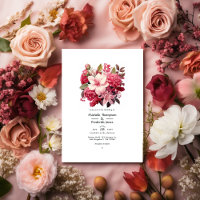 Vom Blush bis zur Roten Blumenfrühlings-Hochzeit
