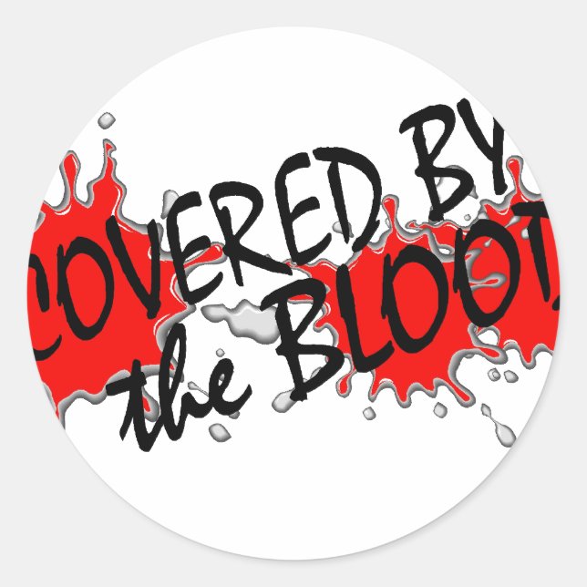 Vom Blut bedeckt Runder Aufkleber (Vorderseite)