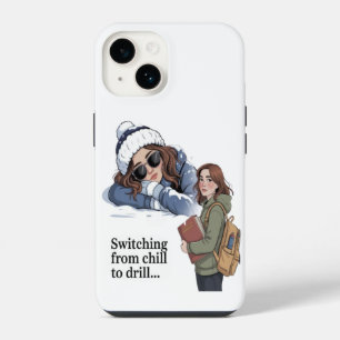 Vom Chillen zum Büffeln iPhone 14 Hülle