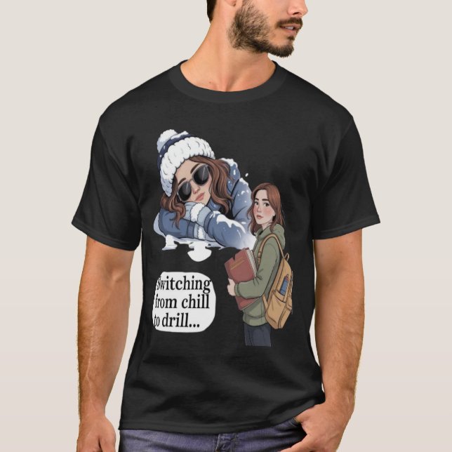 Vom Chillen zum Büffeln T-Shirt (Vorderseite)
