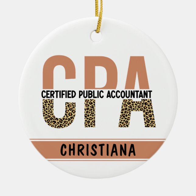 Vom CPA zertifizierter Leopard für öffentliche Wir Keramik Ornament (Vorne)