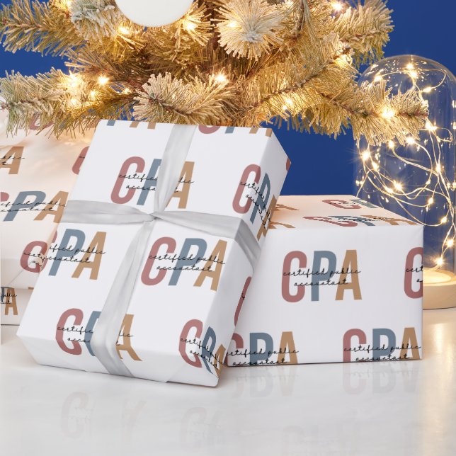 Vom CPA zertifizierter öffentlicher Wirtschaftsprü Geschenkpapier (Feiertage)