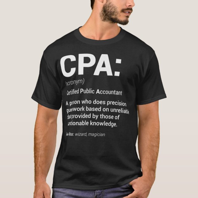 Vom CPA zertifiziertes öffentliches Wirtschaftsprü T-Shirt (Vorderseite)