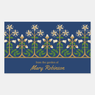 Vom Garten Art Nouveau CC0260 Augustus Pugin Rechteckiger Aufkleber