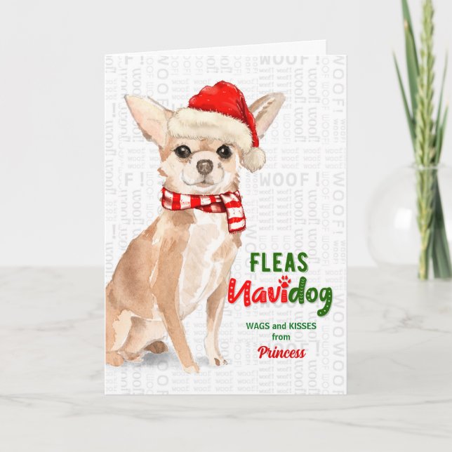 vom Hund Funny Chihuahua Weihnachten (Vorderseite)