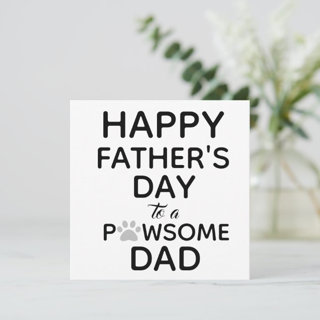 Vom Hund zum Vater Vatertag Karte (Stehend Vorderseite)
