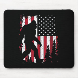 vom Juli Bigfoot Sasquatch American Flag Patriotic Mousepad