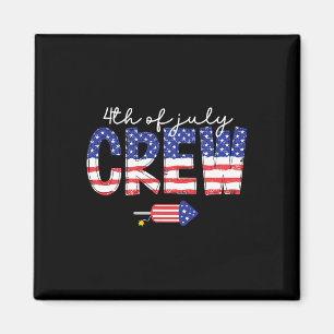 vom Juli Crew Matching Family Funny Amerikanische Magnet