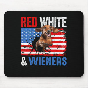 vom Juli Dackel Hundeshirt rot weiß und Dackeln Mousepad