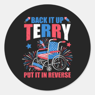 Vom Juli Feuerwerk zu sichern, es auf Terry setzen Runder Aufkleber