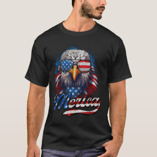 vom Juli Merica Eagle USA Flag Amerikanische Unabh T-Shirt