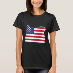 vom Juli Oregon Staat American Flag Party T-Shirt