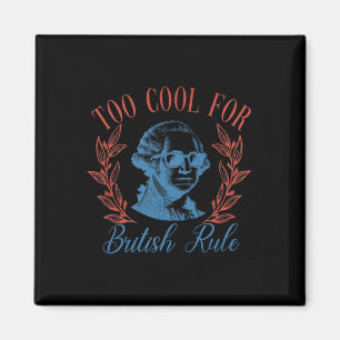 vom Juli Party Patriotisches Shirt zu Cool für die Magnet