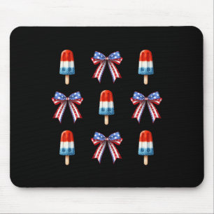 vom Juli Popsirus Bows Coquette American Flag Patr Mousepad