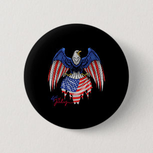 vom Juli S - Patriotische Hemden - Amerikanischer  Button