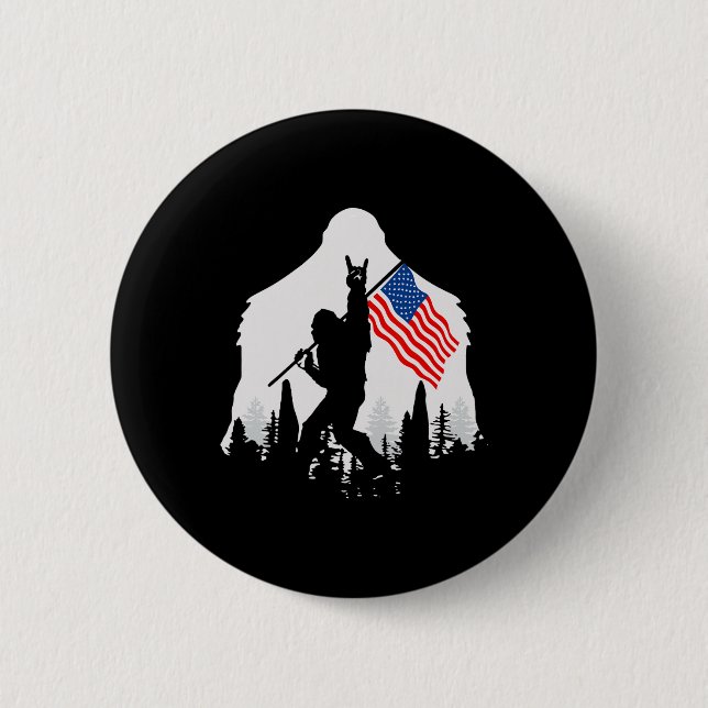 vom Juli Shirt Bigfoot Sasquatch, US-amerikanische Button (Vorderseite)