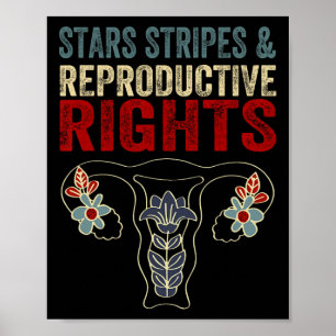 vom Juli Stars Streifen und Reproduktionsrechte Fe Poster