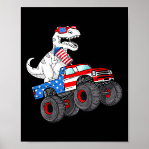 vom Juli T Rex Dino Trex Dinosaur Monster Truck Fi Poster