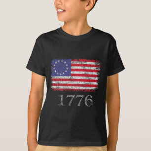 vom Juli T Shirt American Flag Betsy Ross 1776 Män
