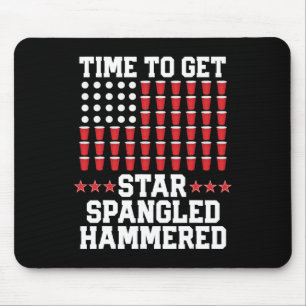 vom Juli T Shirt Geschenk Beer Pong American Flag  Mousepad