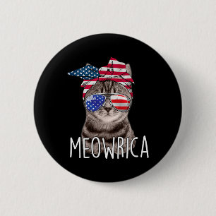 Vom Juli Tag der Unabhängigkeit Meowrica meowrica  Button