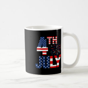 Vom Juli US-Party Flag Patriotic American Independ Kaffeetasse