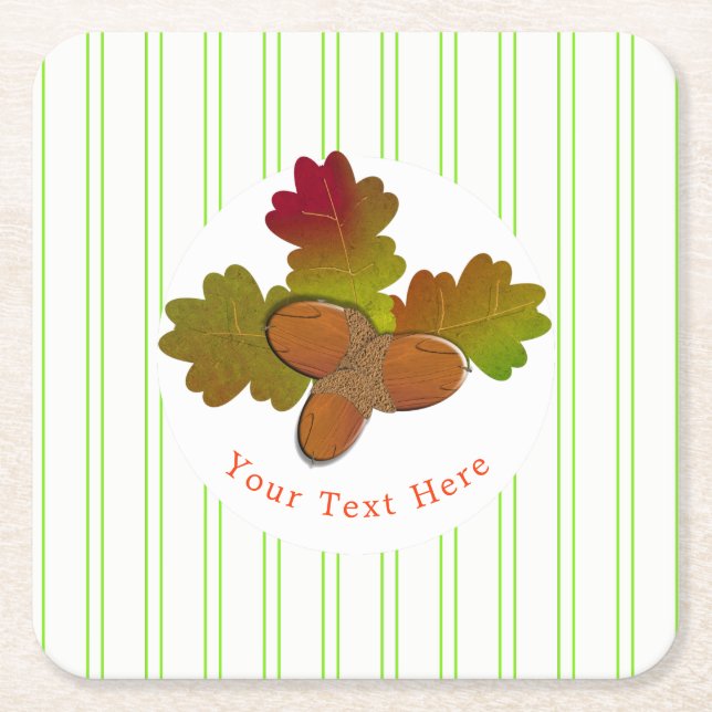 Vom kleinen Acorn rustikaler Herbst Rechteckiger Pappuntersetzer (Vorderseite)