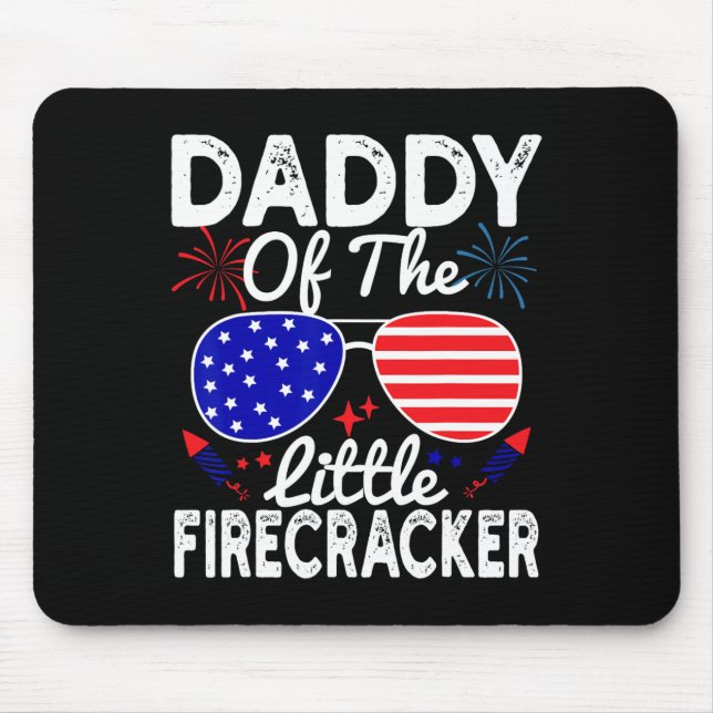 Vom kleinen Firecracker Funny 4. Juli Vater Mousepad (Vorne)