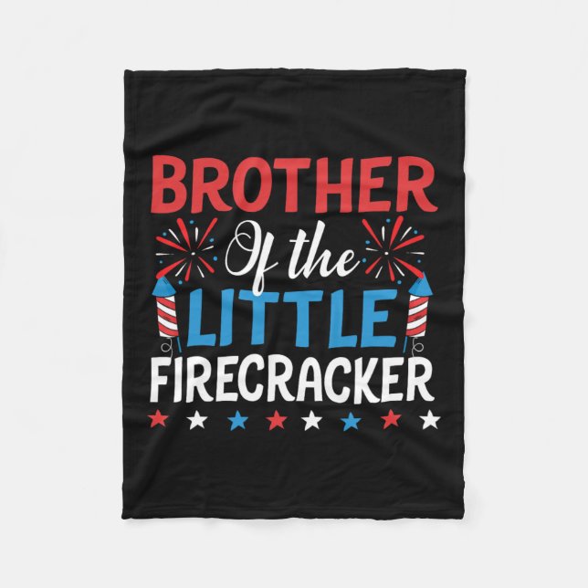 Vom kleinen Firecracker Shirt 4. Juli Geburtstag Fleecedecke (Vorderseite)