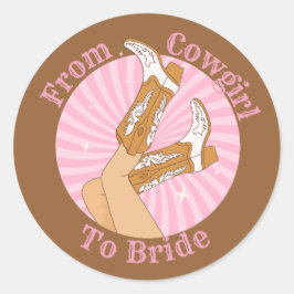 vom Kuhmädchen zum Junggeselinnen-Abschied stilvol Runder Aufkleber