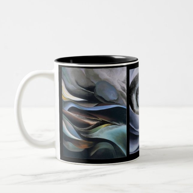 Vom Lake by Georgia O'Keeffe, Zweifarbige Tasse (Links)