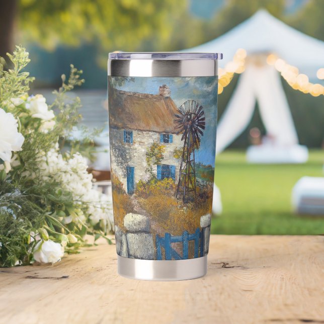 "Vom Markt entfernt" - Ein englisches Cottage Thermobecher (Hochzeit)
