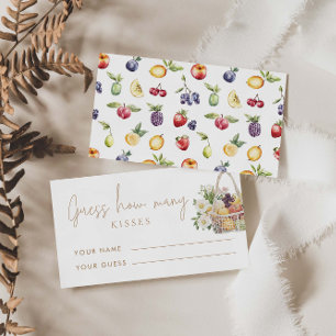 Vom Markt schätzen, wie viele Kisses Bridal Spiel Begleitkarte