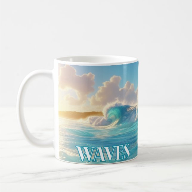 Vom Meer Inspiriert Kraftwellen Kaffeetasse (Links)