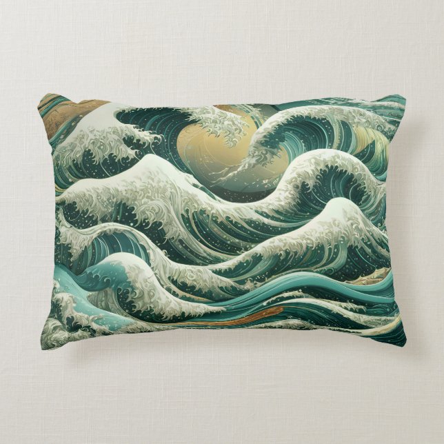 Vom Meer Inspirierte Muster Dekokissen (Vorderseite)