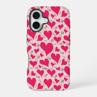 Vom Menschen hergestellt: iPhone-Hülle mit rosa He iPhone 16 Hülle