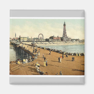 Vom Nordpier Blackpool, England Vintages Photoc Magnet