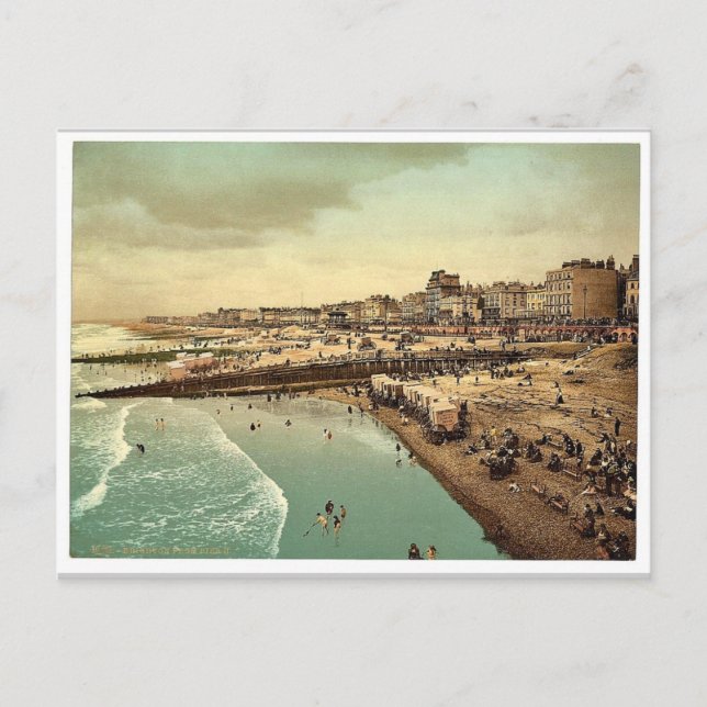 Vom Pier, Brighton, England Vintag Fotochro Postkarte (Vorderseite)