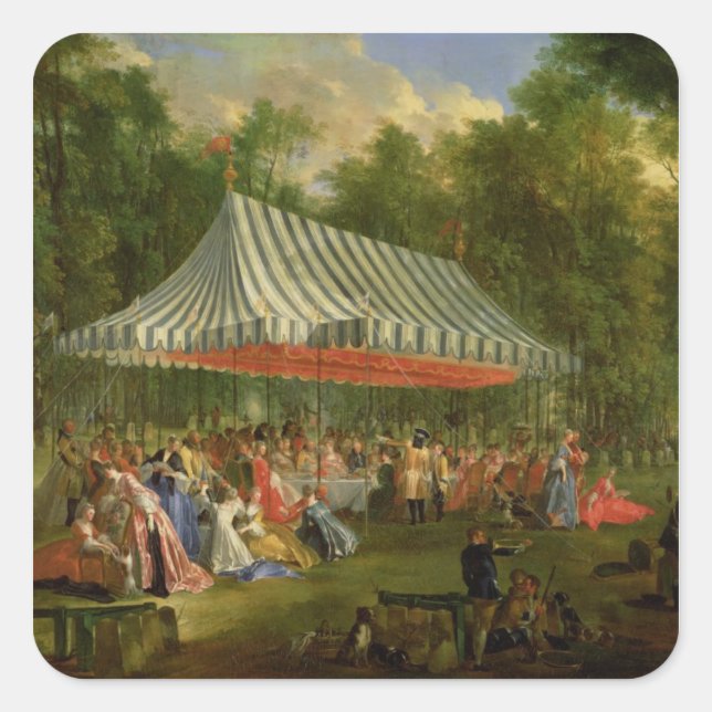 Vom Prinzen von Conti verliehenes Festival Quadratischer Aufkleber (Vorderseite)