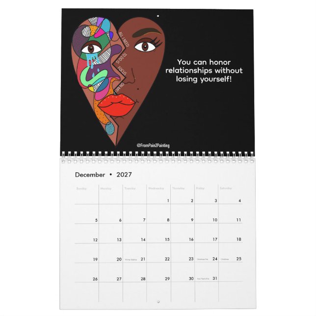 Vom Schmerz zur Malerei Kalender 2026 (Dez 2027)