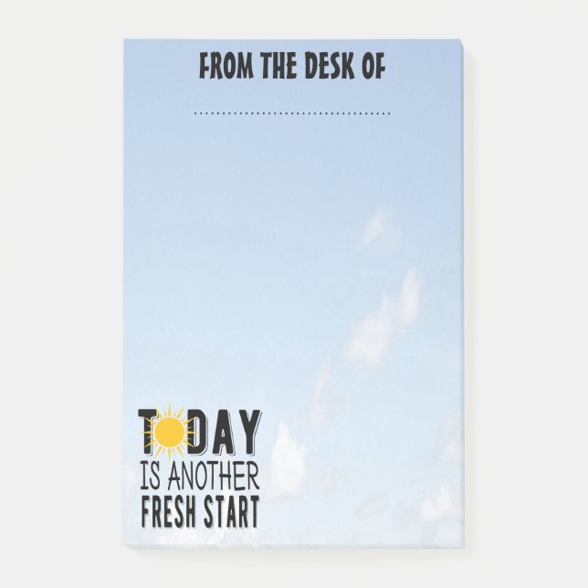 Vom Schreibtisch aus - Arbeitshinweis Post-it Klebezettel (Vorderseite)