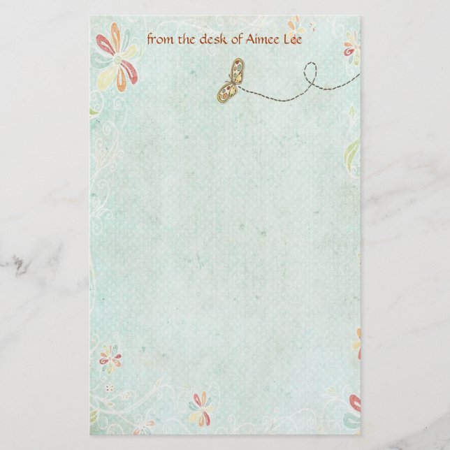 Vom Schreibtisch aus Briefpapier (Vorderseite)