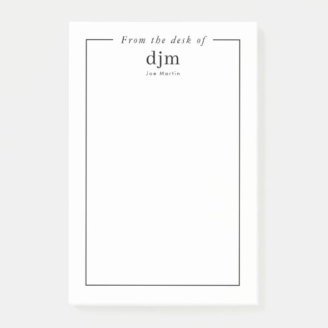 Vom Schreibtisch aus, einfach Minimalistisch Post-it Klebezettel (Vorderseite)