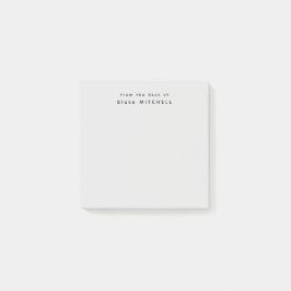 Vom Schreibtisch aus einfaches Monogramm grau Post-it Klebezettel