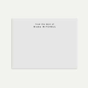 Vom Schreibtisch aus einfaches Monogramm grau Post-it Klebezettel