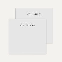 Vom Schreibtisch aus einfaches Monogramm grau Post-it Klebezettel