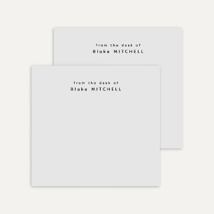 Vom Schreibtisch aus einfaches Monogramm grau Post-it Klebezettel