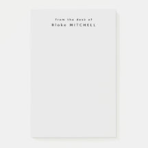 Vom Schreibtisch aus einfaches Monogramm grau